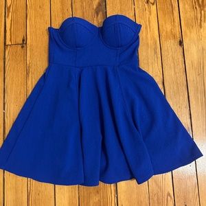 Blue Strapless Mink Pink Dress